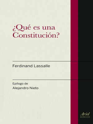 cover image of ¿Qué es una Constitución?